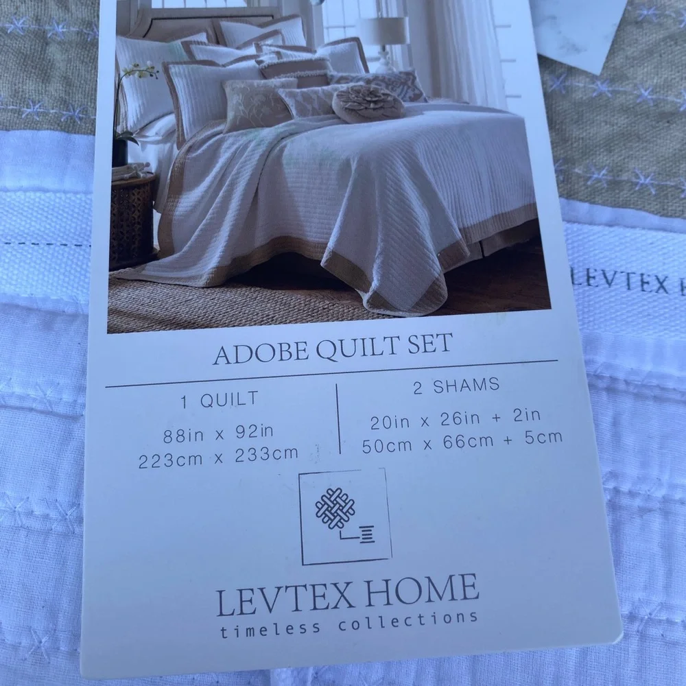Adobe Border Quilt Set - Tan & Cream - Levtex Home